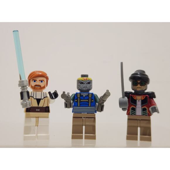 Lego Star Wars Set 7753 Hondo Ohnaka, Turk Falso, And Obi-Wan Kenobi Minifigures - Picture 1 of 6